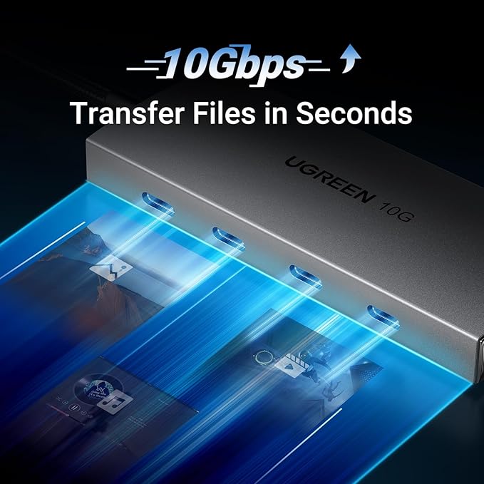 UGREEN USB C Hub 10Gbps 4 Ports USB 3.2 Adapter Bundle with Revodok 105 USB C Hub