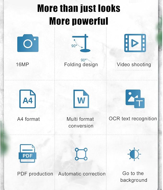 USB Document C 4K 16MP nition Document Webcam with Angle Portable Hing C for Live Streaming Web Confere Distance Learning
