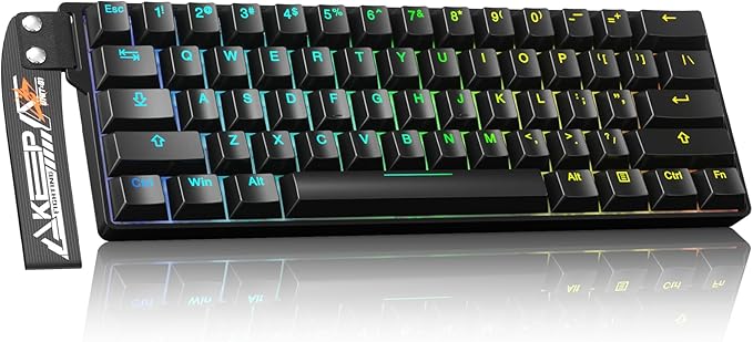 DAREU EK60 HE Rapid Trigger Gaming Keyboard Wired 0.01mm RT Accuracy Adjustable Hall Effect Magnetic Switch Hot Swappable SOCD 8000Hz Polling RGB Backlit 60% Compact Design for Laptop/PC