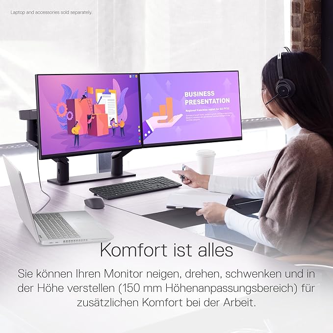 Dell P2422H 24 Inch Full HD (1920 x 1080) Monitor 60Hz IPS 5ms 99% sRGB DisplayPort HDMI VGA 5x USB Black