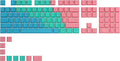Glorious GPBT Dye Sublimated Keycaps (Pastel) - Thick PBT Plastic 114 Keycap Set for Full Size TKL Compact 75% Mechanical Keyboards