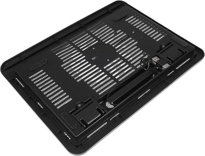 Silent Laptop Cooling Pad with LED Fan Mesh Stand with Anti-Slip Feet Upward Airflow Cooling Mat for Heat Dissipation Compatible Laptop Accessory