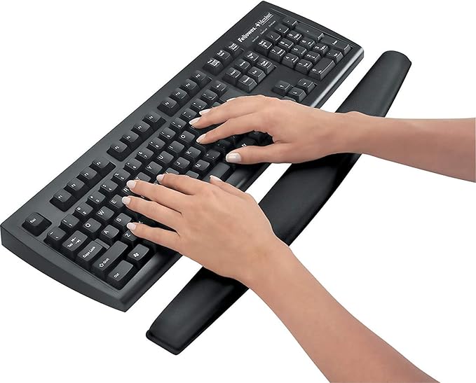 Fellowes FEL9178201 - Memory Foam Wrist Rest- Black