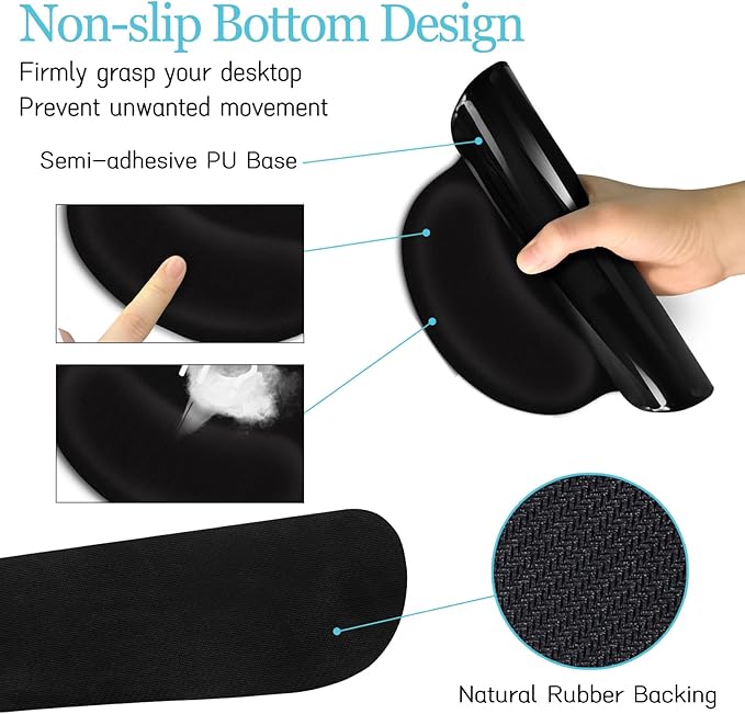 Black Mouse Pad Large Desk Mat Set Funny Mouse Pad with Wrist Rest Keyboard Wrist Support XXL Mousepad Cup Coaster Set Cute Office Desk Accessories Decor Supplies But Did You Document It