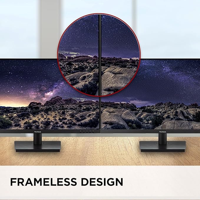 ViewSonic VA3209M 32 Inch IPS Full HD 1080p Monitor with Thin Bezels 75Hz Eye Care HDMI VGA Inputs for Home and Office