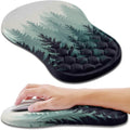 Hokafenle Ergonomic Mouse Pad Wrist Support Wrist Rest Mousepad for Carpal Tunnel Pain Relief with Integrated Memory Foam Slope Massage Bulge (11.8x7.9 inchForest