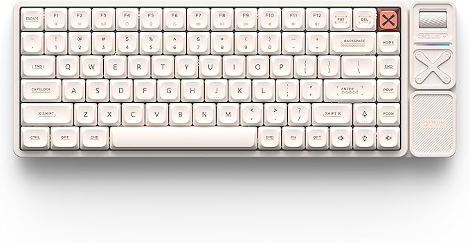 IQUNIX Magi75 Pro Low-Profile Wireless Mechanical Keyboard 75% Layout Hot-Swappable Creamy Linear RGB Backlit Full Aluminum VIA Customizable for Mac/Windows/Linux (Media Controls)