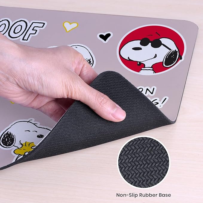 Head Case Designs Officially Licensed Peanuts Snoopy Pattern Graphics 23.62 x 11.81 x 0.12 inches (600 x 300 mm) - L Gaming Office Desk PC Keyboard Mouse Mat Pad