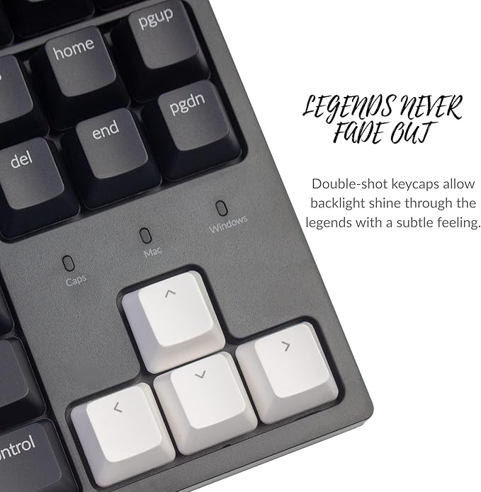 Keychron C1 TKL Mechanical Gaming Keyboard – Tactile Brown Switches RGB Backlit Compact Wired Keyboard for Mac &amp Windows White