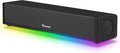 Wohome 2.1 Computer Speakers for Desktop PC Bluetooth 5.3 Computer Sound Bar with HiFi Sound 7 RGB Light Modes DC Powered Laptop Speakers with 3.5mm AUX-in/USB Connected for Game Music and Movie