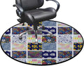 Multicolor Marble Round Area Rug Throw Rugs Soft Washable Small Round Floor Mats for Bedroom Living Room Patchwork of Different Patterns Traditional Diameter 43.3 in