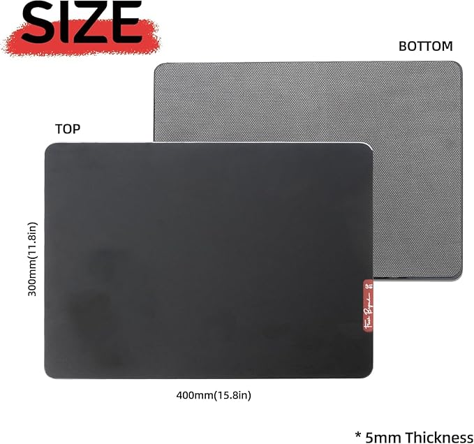 Flash Beyond Glass Gaming Mouse Pad - Premium Glass Pad with Anti-Slip Rubber Base - Smooth Precise Tracking Surface for High-Speed Gaming Ideal for FPS Players (White Middle-40 * 30CM)
