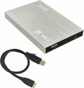 2.5'' HDD 750GB Ultra Slim Portable External Hard Drive USB3.0 Storage for Xbox One Console PC Laptop MacBook (Silver)