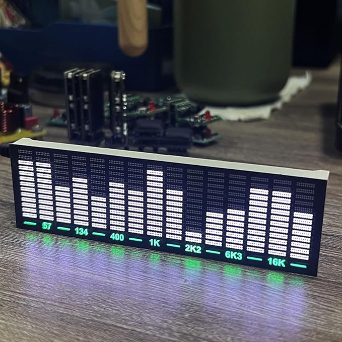 LED Sound Controlled Music Spectrum Display Pickup Ambient Light Atmospheric Rhythm Light Module LED Music Spectrum Voice Controlled Rhythm Light