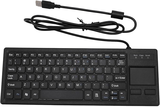 Sanpyl Wired Mechanical USB Keyboard IP68 &amp Touch Industrial Keyboard with Touchpad for Laptop Notebook PC 310x115x12mm / 12.2x4.53x0.47inch