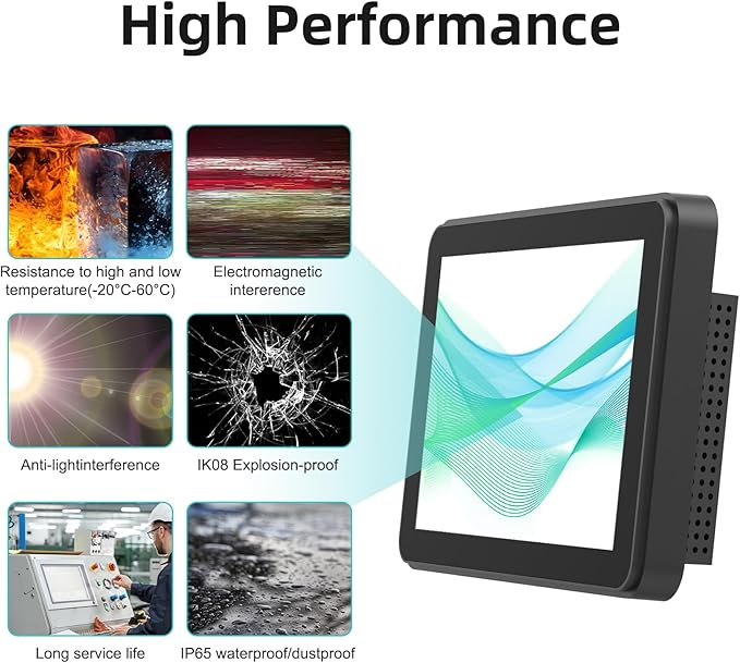 7 Inch Industrial Touch Monitors 10 Points Embedded Open Frame Monitor 1024x 600 @ 60Hz TFT LCD Suitable for kiosks ATMs Vending Machines