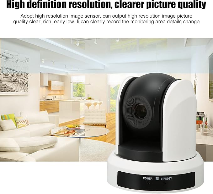 PTZ Conference Camera Conference Room Camera System USB HD 1080P 2.19MP 3X Fixed Focus Video Conference Camera for Business Meeting 100‑240V(U.S. Plug)