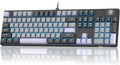 MageGee MK-Storm Mechanical Gaming Keyboard 104 Keys Wired Light Up Keyboard with Linear Red Switch Ice Blue Backlit Double-Shot Keycaps N-Key Rollover for Laptop Desktop PC (Twilight Purple)