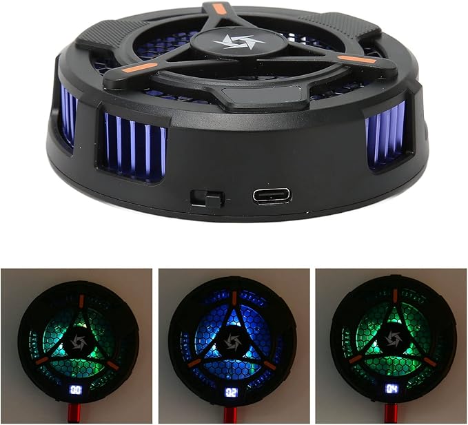 Pad Cooler Magnetic Tablet Cooler for Pad/Phone Two Levels to Heat Dissipation Advanced Cooling Technology for Mobile Gaming Streaming Type C Interface