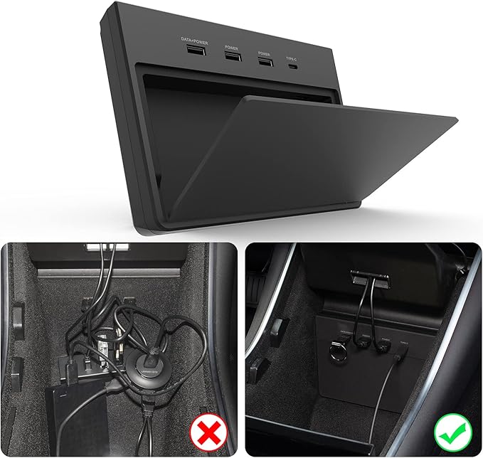 TAPTES USB Hub 5 in 1 Ports for Tesla Model 3 Before June 2020(Not Fit for Model Y)Dashcam &amp Sentry Mode Viewer USB Hub dongle USB (Not Fit for Tesla Model 3 Produced After June 2020)