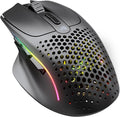 GLORIOUS Gaming Model I 2 Wireless Gaming Mouse - Hybrid 2.4Ghz &amp Bluetooth 75g Superlight 9 Buttons (2 Swappable) RGB PTFE Feet MMO/MOBA/FPS Long Battery Life Side Thumb Rest - Black