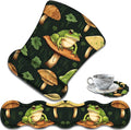 Ergonomic Keyboard Wrist Support Pad and Wrist Support Mouse Pad Anti-Slip with Gel Memory Mouse Pad Set Suitable for Office Use/Home Use - Adorable Frog Mushrooms