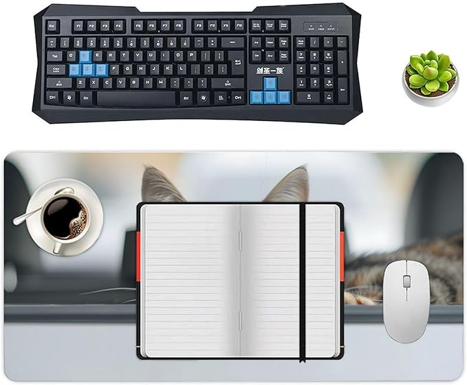 XXL Gaming Mouse Pad Animal Drive Cat XXL Gaming Mouse Pad Large Desk Mat Protector for Desktop Anti-Slip Rubber Extended Computer Keyboard Mat Writing Pad for Work Office 15.7 * 35.4 inB-1758
