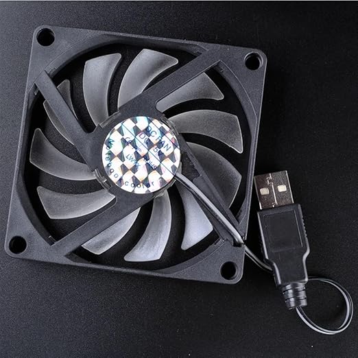 Notebook Fan 8010 80X80X10mm 5V USB Fan Blue led