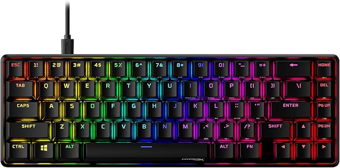 HyperX Alloy Origins 65 - Mechanical Gaming Keyboard – Compact 65% Form Factor - Tactile Aqua Switch - Double Shot PBT Keycaps - RGB LED Backlit - NGENUITY Software Compatible