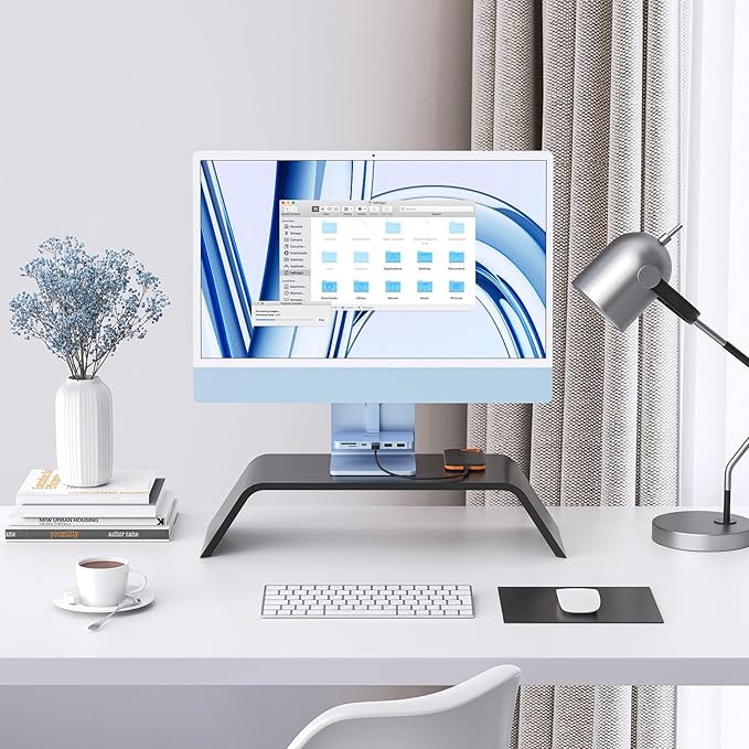 Minisopuru iMac Accessories for i Mac M1/M3/M4 USB C Hub for iMac 2021/2023/2024 with USB A/C 10Gbps SD/TF USB C Adapter Compatible with i-Mac 24 inch and Studio Display 27 Inches Blue.