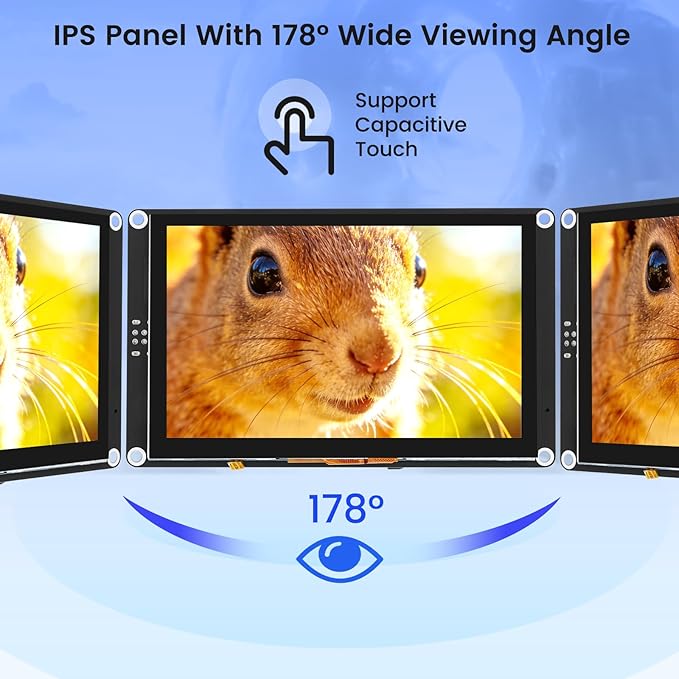 ELECROW ESP32 Display 800×480 4.3 HMI Advanced ESP32 IPS Touch Display Support AI Speech Interaction 32-Bit LX7 Dual-Core Processor Up to 240MHz Compatible with Arduino ESP-IDF and LVGL