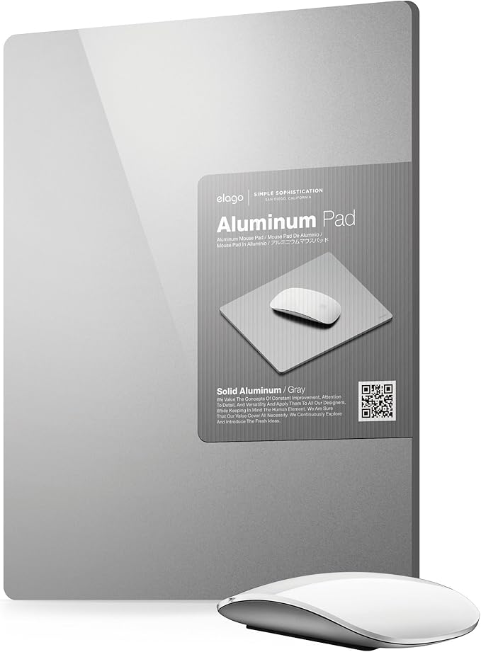elago® Aluminum Mouse Pad for Computers &amp laptops (Dark Grey)