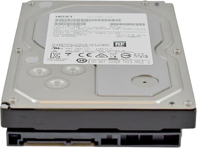 HGST Ultrastar 7K6000 HUS726060ALE610 0F23001 6TB 7200 RPM SATA 3.5 512E ISE 128MB Cache Enterprise Hard Drive
