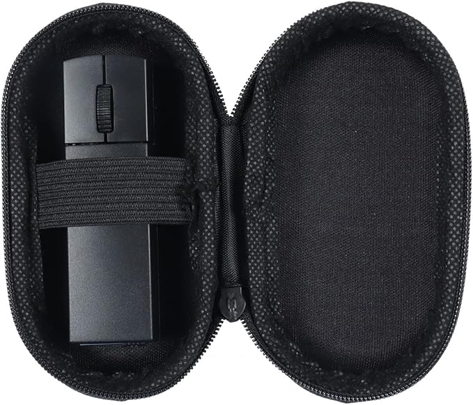 Ultra Small Bluetooth Wireless Mouse Dual Mode (BT+2.4G) Noiseless Rechargeable (with Mouse Case) 1200 DPI Slim and Portable Mini Travel Cordless Mice for PC Computer Laptop (Black)