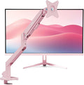 Pixio PX27U Wave Pink 27 inch 160Hz Refresh Rate 4K 3840x2160p Resolution Fast IPS Panel 1ms GTG Response Time 4K Gaming Monitor and PS1S Wave Pink Single Monitor Arms