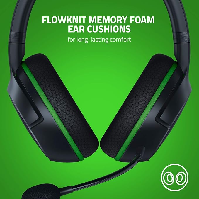 Razer Kaira Wireless Gaming Headset for Xbox Series X|S Xbox One: Triforce Titanium 50mm Drivers - Cardioid Mic - Breathable Memory Foam Ear Cushions - EQ Pairing Button - Windows Sonic - Black