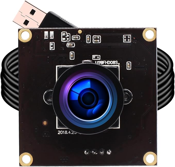 ELP USB Camera with 2.9mm Wide Angle Lens - 1080P Webcam 260FPS@360P 120FPS@720P 60FPS@1080P - Windows Mac Linux Android