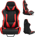 Marada Gaming Racing Seat for Simulator Cockpit with Double Locking SlidesInclude Lumbar and Neck PillowAdjustable PU Leather Chair for Heavy-Duty Metal Driving Sim Mount (No Steering Wheel Stand)