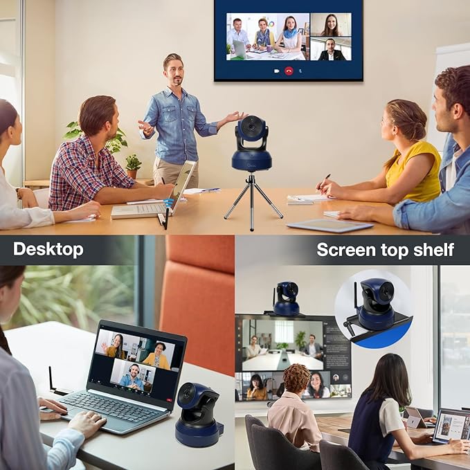 Gsou Wireless Webcam for PC/Wireless Streaming Camera 1080P HD Webcams/USB Plug and Play Webcam for Zoom MeetingSkypeOBS(with Mini Tripod Stand) Adjustable Computer Camera for Mac/Laptop/MacBook
