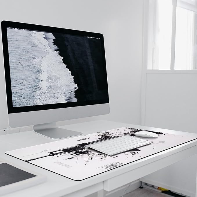 Firearms Handgun Mouse Pad Large Desk Mat Extended Keyboard Mouse Pad with Non-Slip Base and Stitched Edge Mouse Mat Desk Pad 36x16 Mouse Pads for Desk Home Office Gaming