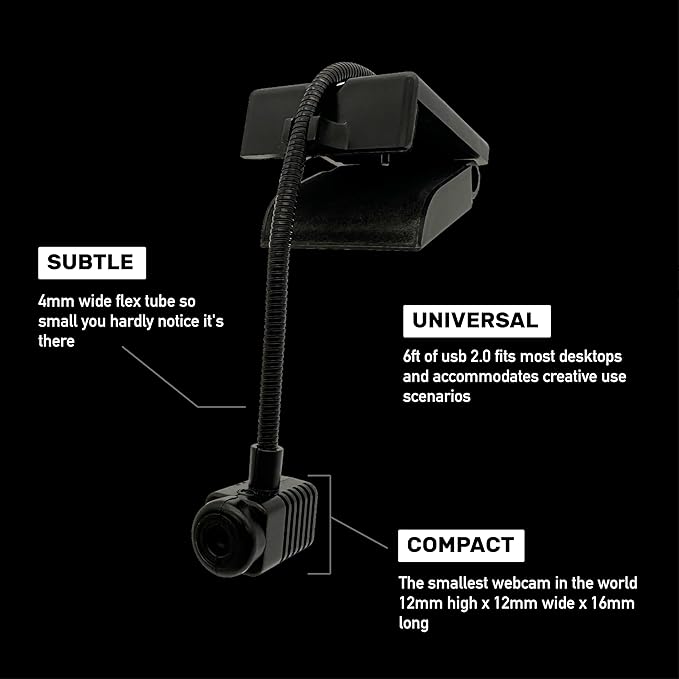 Center Cam V2 Middle-Screen Webcam - The Original Center Cam - 1080p Plug &amp Play USB Adjustable Webcam for Laptop and Desktop for Home Video Conferences