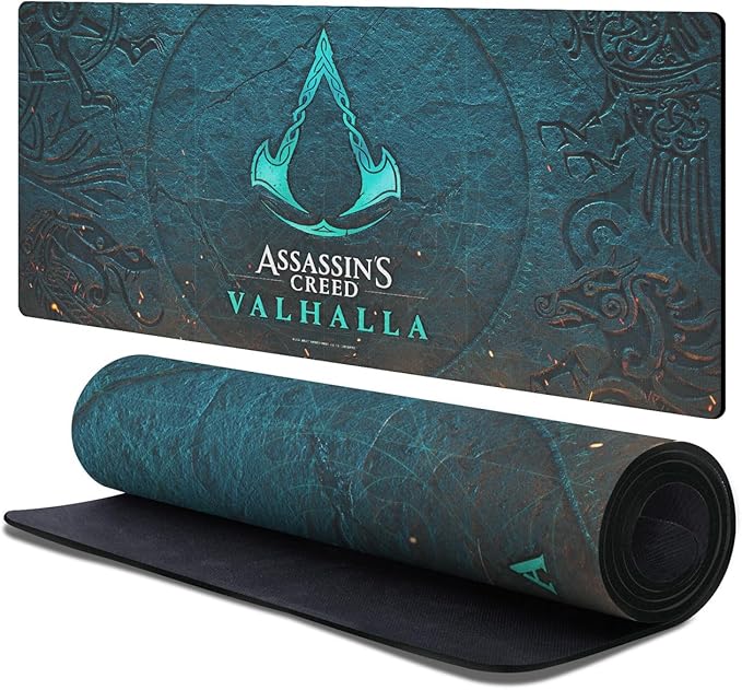 Head Case Designs Officially Licensed Assassin's Creed Logo Valhalla Graphics 37.4 x 15.75 x 0.16 inches (900 x 400 mm) - XL Gaming Office Desk PC Keyboard Mouse Mat Pad
