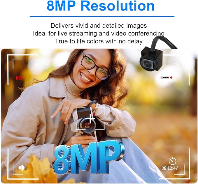 1080P HD Webcam8MP Auto Focus USB HD Web CameraPlug &amp Play USB Webcam Built in Mic for Laptop Desktop PC