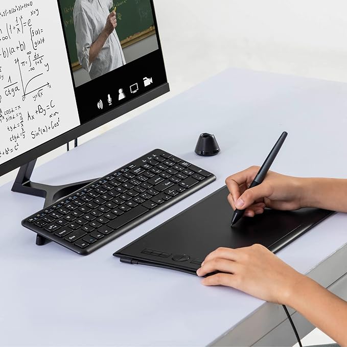 HUION Inspiroy H610X Drawing Tablet 10x6.25 Inch and ST300 Adjustable Drawing Tablet Stand