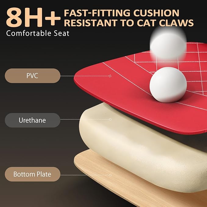 GTPLAYER Gaming Chair with Footrest Big and Tall Game Chair High Back Computer Office Chair with Lumbar Support for Adults Ergonomic Swivel Games Chair with Cushion Gaming Leather Red