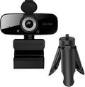 Delton C24 USB Webcam with Microphone HD 1080p Wired Webcam 2 Megapixels Wide Field of View Auto Focus Noise Canceling Mic USB Computer Camera Compatible with Computer/Laptop/iMac - Black