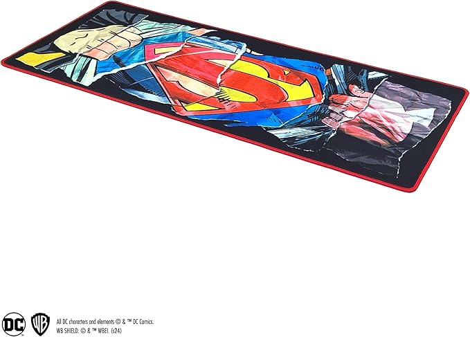 SUBSONIC - XXL Superman Mouse Pad 90 x 40 cm - Desk Pad with Non-Slip Base Gaming Mouse Pad - Officially Licensed by DC Comics