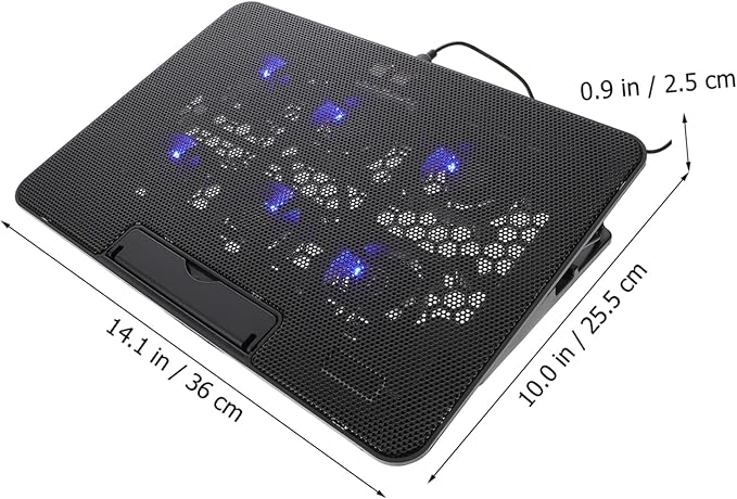 Gadpiparty Laptop Cooling Pad Adjustable Stand Compatible Riser Quiet Fans for Laptop Cooling Ergonomic Design to Neck USB Powered Cooler Holder