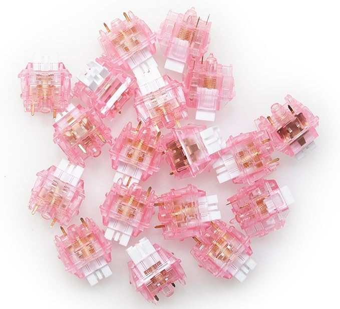 KPREPUBLIC CIY Illusory Color Sakura Switch Linear Switch 37g for Gaming Mechanical Keyboard Pink 60M PC POM Gold Plated Long Spring (CIY IllusoryS Switch x70)