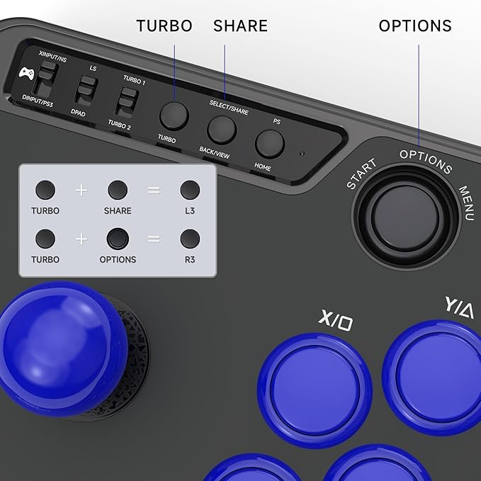 MAYFLASH F300 Arcade Fight Stick Joystick for Switch/Switch 2 PS4 PS3 Xbox Series S/X Xbox One Xbox 360 macOS Windows Steam Deck and more